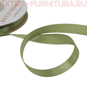 Лента атласная 12 мм цв. 136 хаки рул. 27,42м