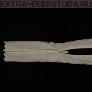 Молния потайная № 3, 50 см, цв. 104 молочный п/э пл.9,3 гр/м