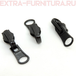 Бегунок перекидной автомат СП5 цв.черный LOGO (уп.50шт)