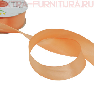 Лента атласная 24 мм цв 036 персик рул. 27,42м