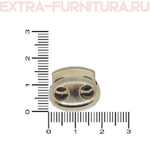 Фиксатор - овал 2 отверстия, под металл, арт.8398, цв.никель, уп.500шт