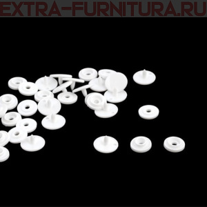 Кнопка NEWSTAR пластиковая 12,5мм, цв.белый (уп.1000шт.)