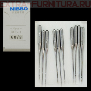 Иглы NIBBO высокоскоростн.оверлок (DC*1) для ПШМ № 60/8, уп.10шт.