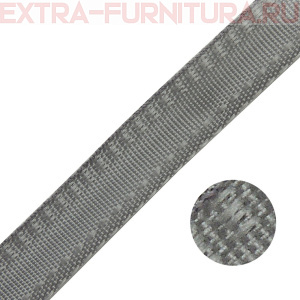 Тесьма брючная арт.4316 шир. 16мм, односторонняя, цв.серый, уп.50м