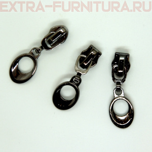 Бегунок декоративный автомат СП7 черный никель №2 (уп. 50 шт.)