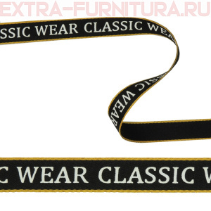 Тесьма CLASSIC WEAR шир.15мм цв.черный/желтый (уп.43м)