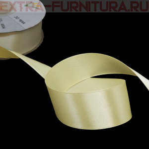 Лента атласная 24 мм цв 004 молоко рул. 27,42м