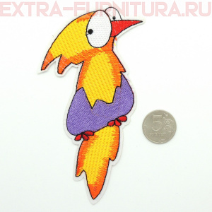 Термоаппликация Попугай большой оранжевый