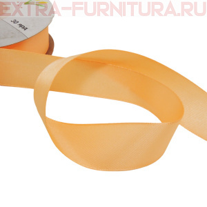 Лента атласная 24 мм цв 072 персик рул. 27,42м