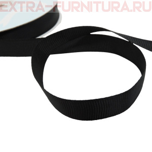  Лента репсовая IDEAL шир. 12 мм цв.030 черный, уп.27,42м