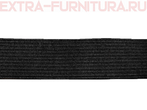 Резинка вязаная, 40мм (+/-2мм), цв.черный (уп.-50м*8 уп) Б
