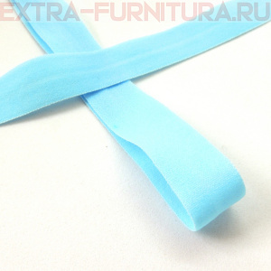 Резинка окантовочная 15мм цв.198 св.голубой, матовая арт.ROM15198 уп. 50м