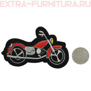 Термоаппликация Мотоцикл красный