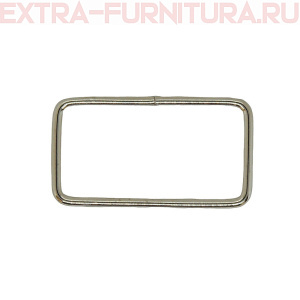 Рамка однощелевая металл 40мм (40*20*2,5), цв. никель, уп.200шт TSW