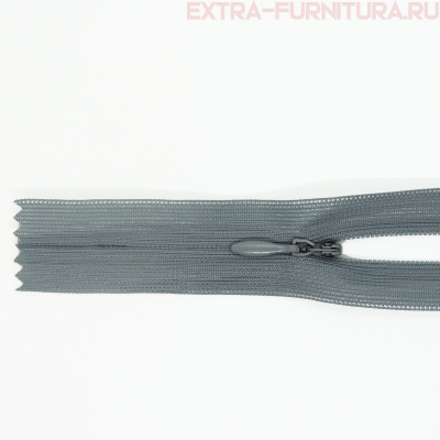 Молния потайная  № 3, 20 см, цв. 316 серый п/э пл.9,3 гр/м