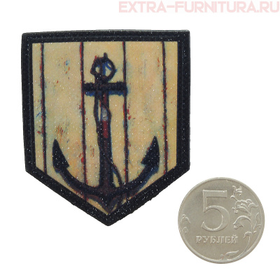 Лейбл пришивной арт. 37 Эффект песка Якорь