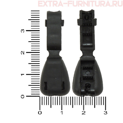 Концевик защёлкивающийся, цв. черный  (уп.1000шт)