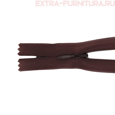 Молния потайная  № 3, 20 см, цв. 181 т.бордо п/э пл.9,3 гр/м