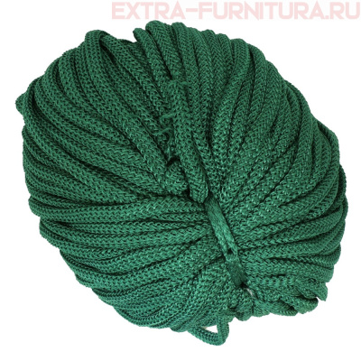 Шнур ПП 8 мм, цв.310 темно- зеленый, уп.100м, пл.6,5 гр/м
