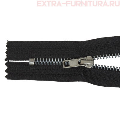 Молния джинсовая № 4, 18 см, черный оксид, цв.322 черный