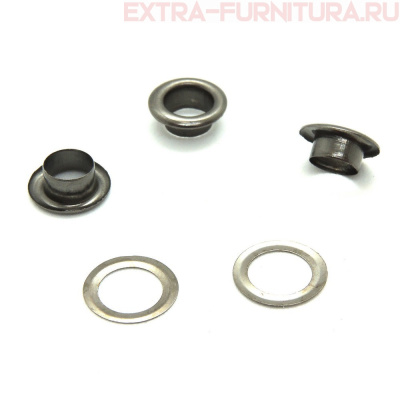 Люверсы 6 мм, (10*5 mm, h=3,7 mm.), черный никель (уп.5000шт) NEWSTAR*