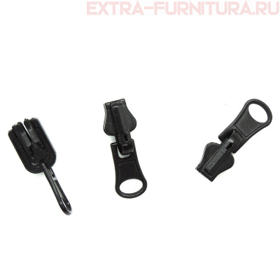 Бегунок перекидной автомат ТР5 цв.черный LOGO (уп.50шт)