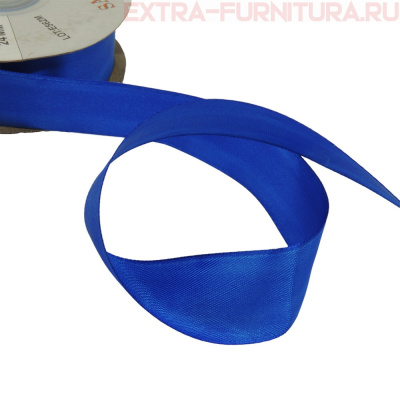 Лента атласная 24 мм цв 153 василек рул. 27,42м