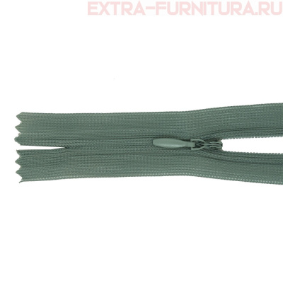 Молния потайная  № 3, 20 см, цв. 325 серо-зелёный п/э пл.9,3 гр/м