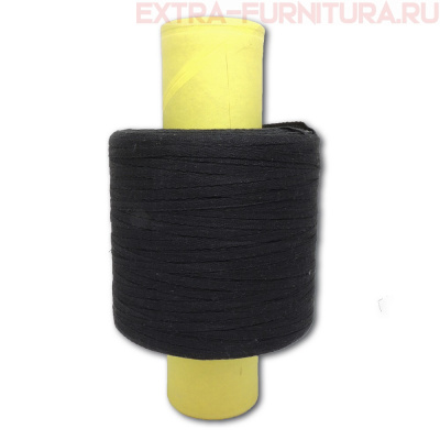 Лента киперная х/б  5мм, цв. черный, уп.1000м (пл.1,0 г/м) на втулке