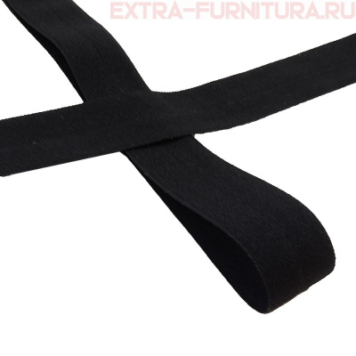 Резинка окантовочная 15мм цв. черный, матовая арт.ROM15322 уп.1000м